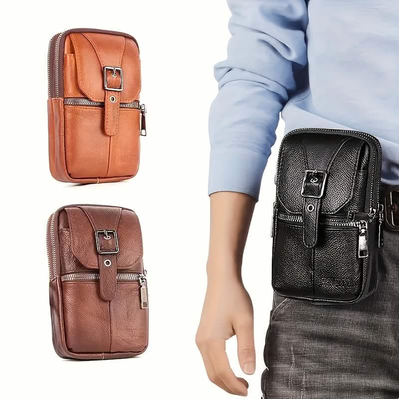 Men’s Genuine Leather Waist Bag Wallet