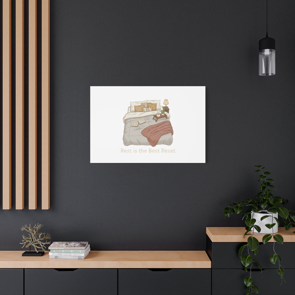 Rest is the Best Reset Canvas | sleepy humor, restful vibes