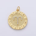 14k Gold Filled Zodiac Charms Micro Pave Constellation Necklace Pendant for Zodiac Necklace Celestial Jewelry Making Supply | A-A1749-A-A1754