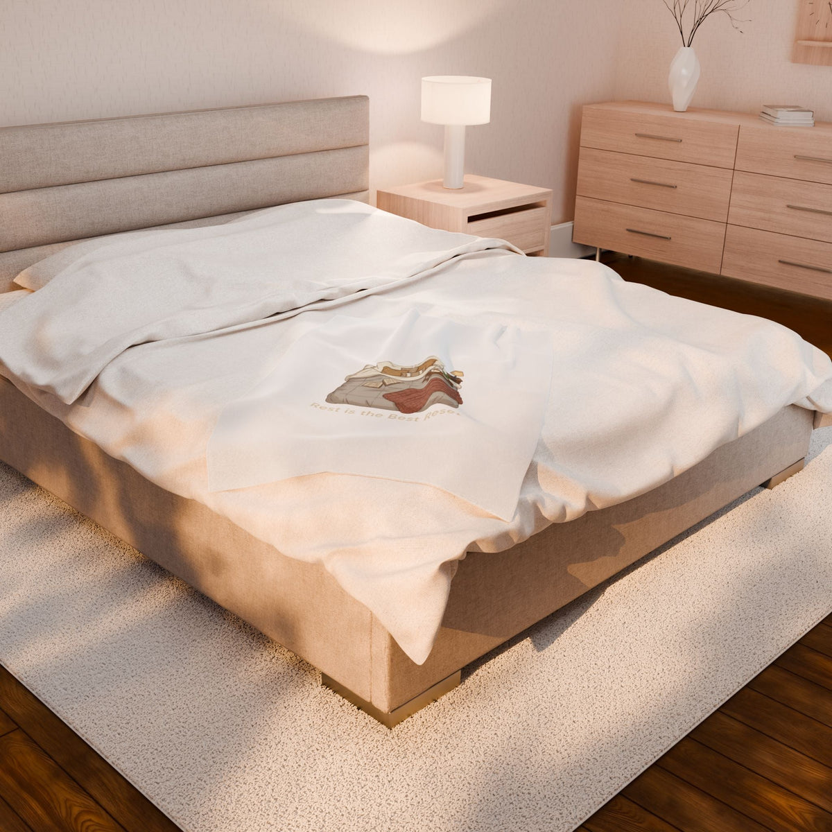 Rest Is the Best Rehab Velveteen Blanket | sleepy humor, nap club