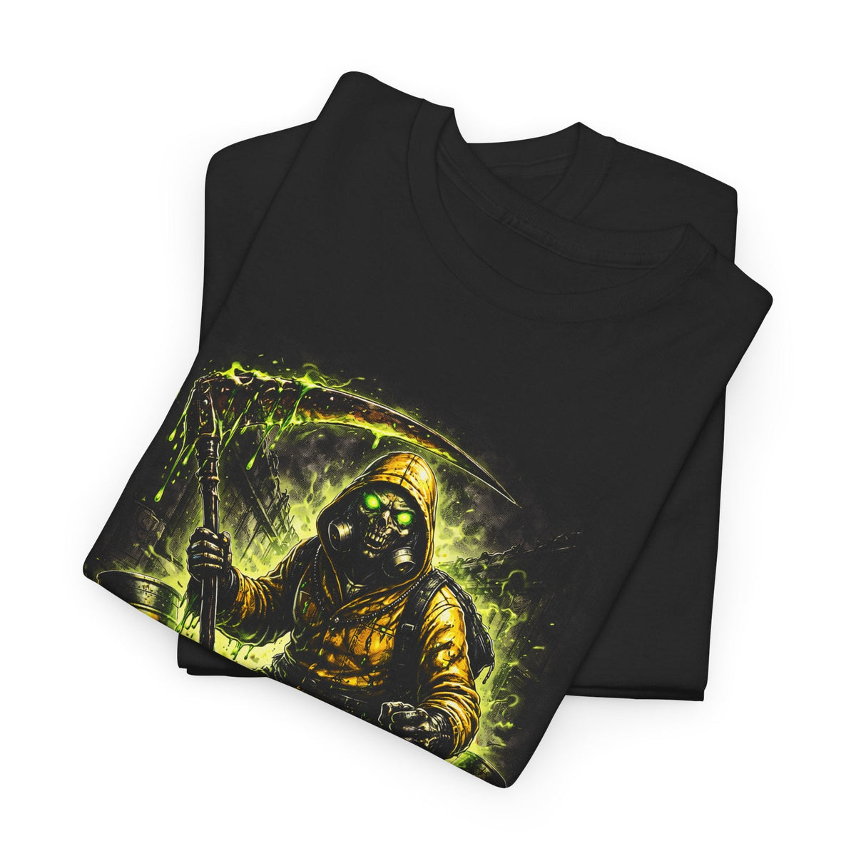 Hazard Scarecrow Graphic Tee — Neon Toxic Horror T‑Shirt