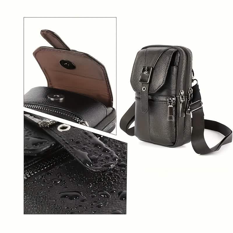 Men’s Genuine Leather Waist Bag Wallet
