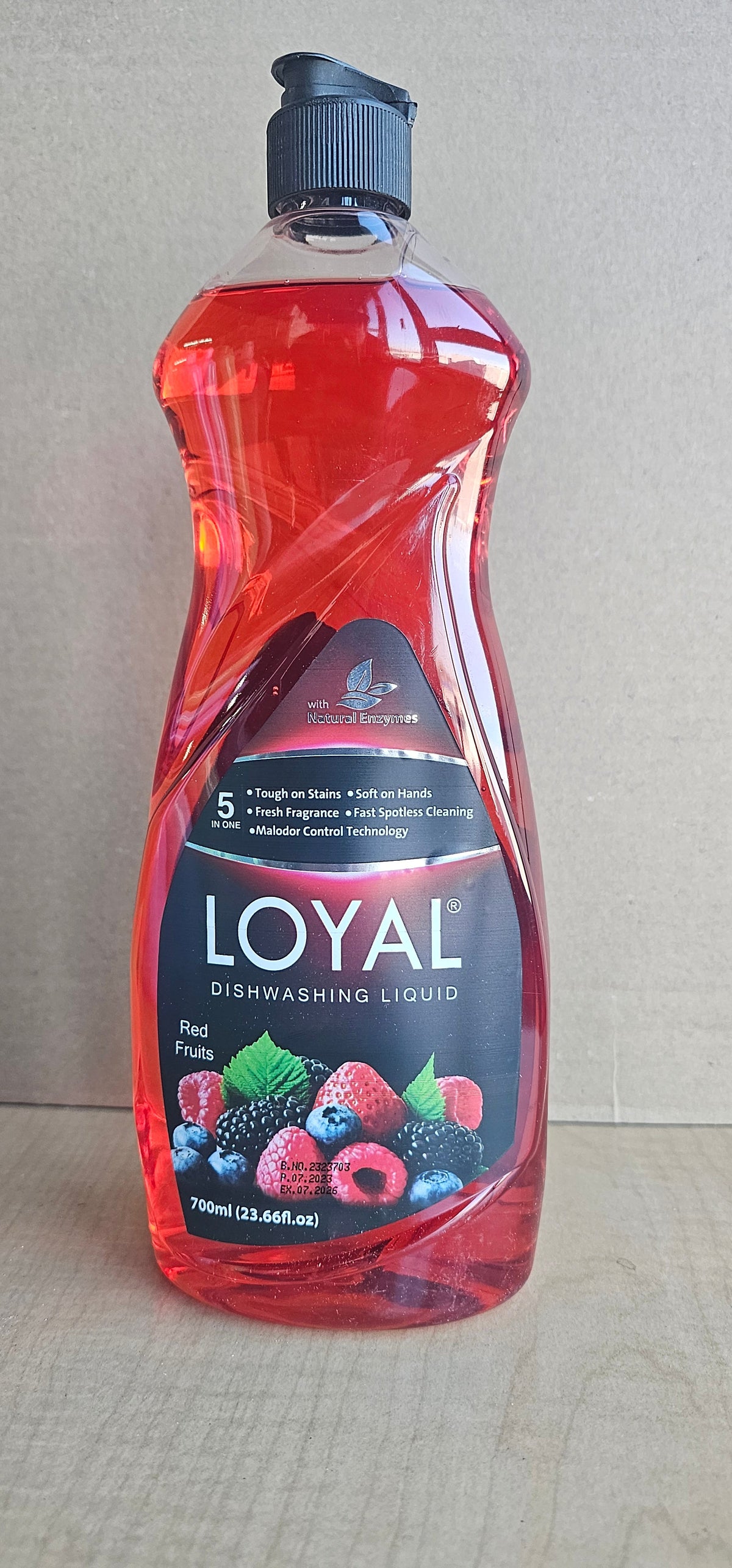 LOYAL Dishwasher Liquid RED FRUITS 23.6 oz 12 pack