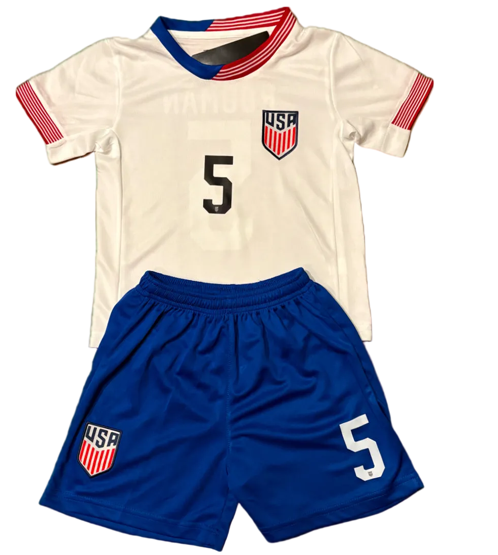 Trinity Rodman Home White Kids Soccer Jersey -All Kid Sizing