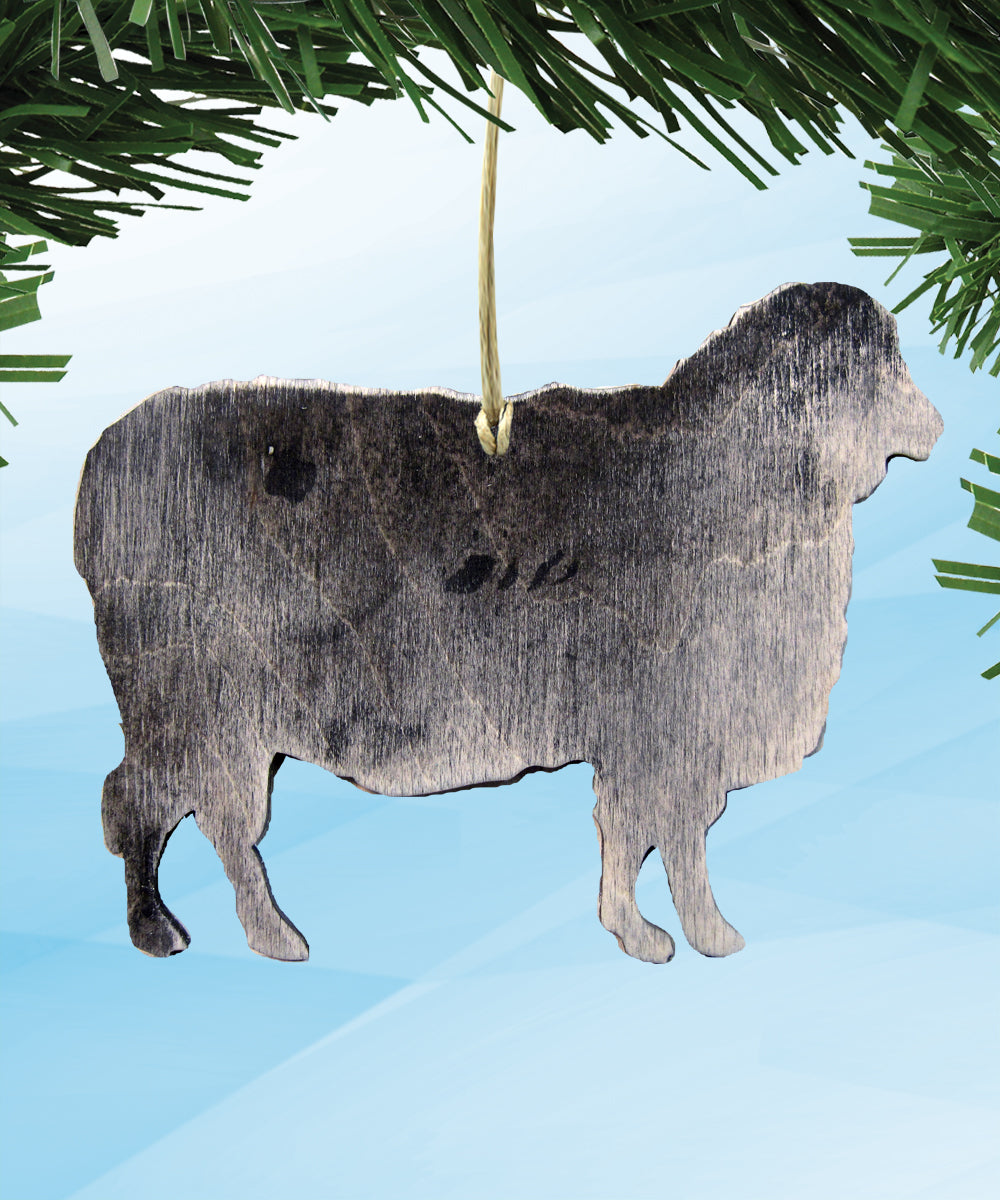 Sheep Wooden Rustic Ornaments Set of 3 99137