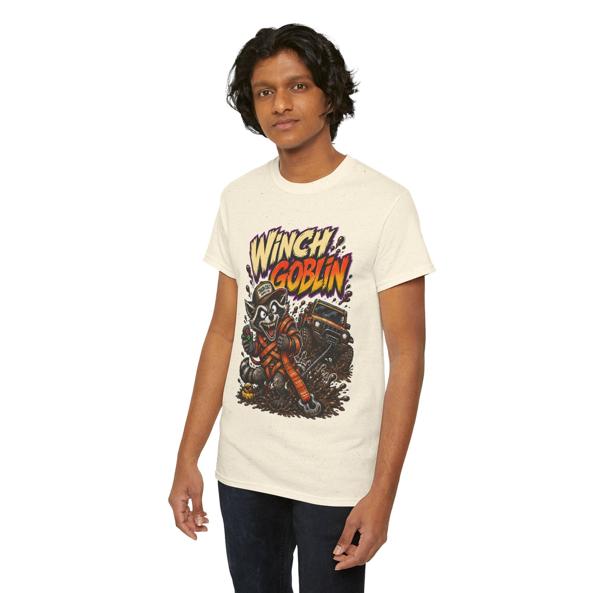 Winch Goblin Tee — Vintage Tow Truck Mechanic Graphic Shirt