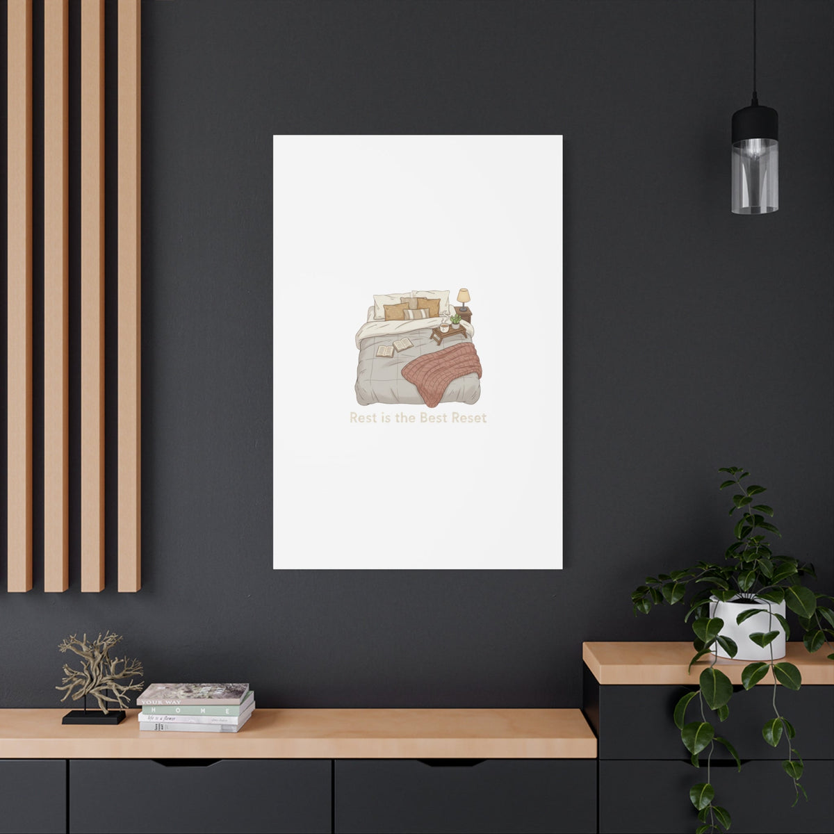 Rest is the Best Reset Canvas | sleepy humor, restful vibes