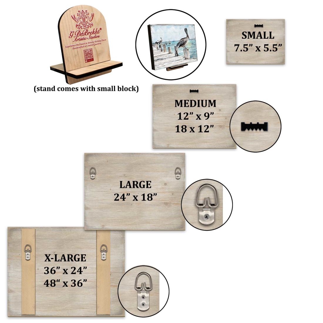 Ocean Shore Art Wooden Wall Art by Nature Wonders - Nature Wildlife Decor  - 95398B