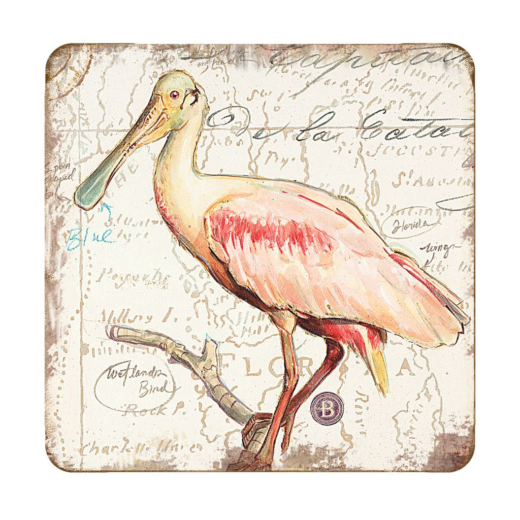 Bird Wooden Cork Coasters Gift Set of 4 by Nature Wonders - Nature Wildlife Decor  - 8198624C-S4