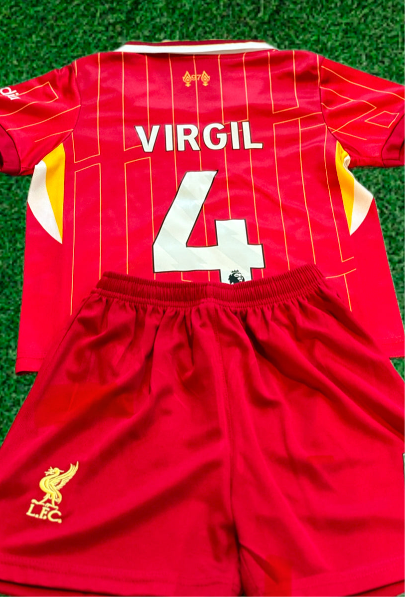Virgil van Dijk Liverpool Kids Jersey Set Soccer Football Toddler Youth Tshirt