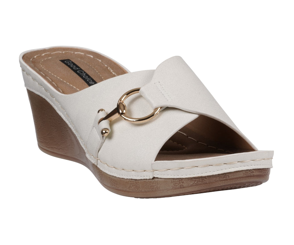 Women's Bay White Wedge Sandals
