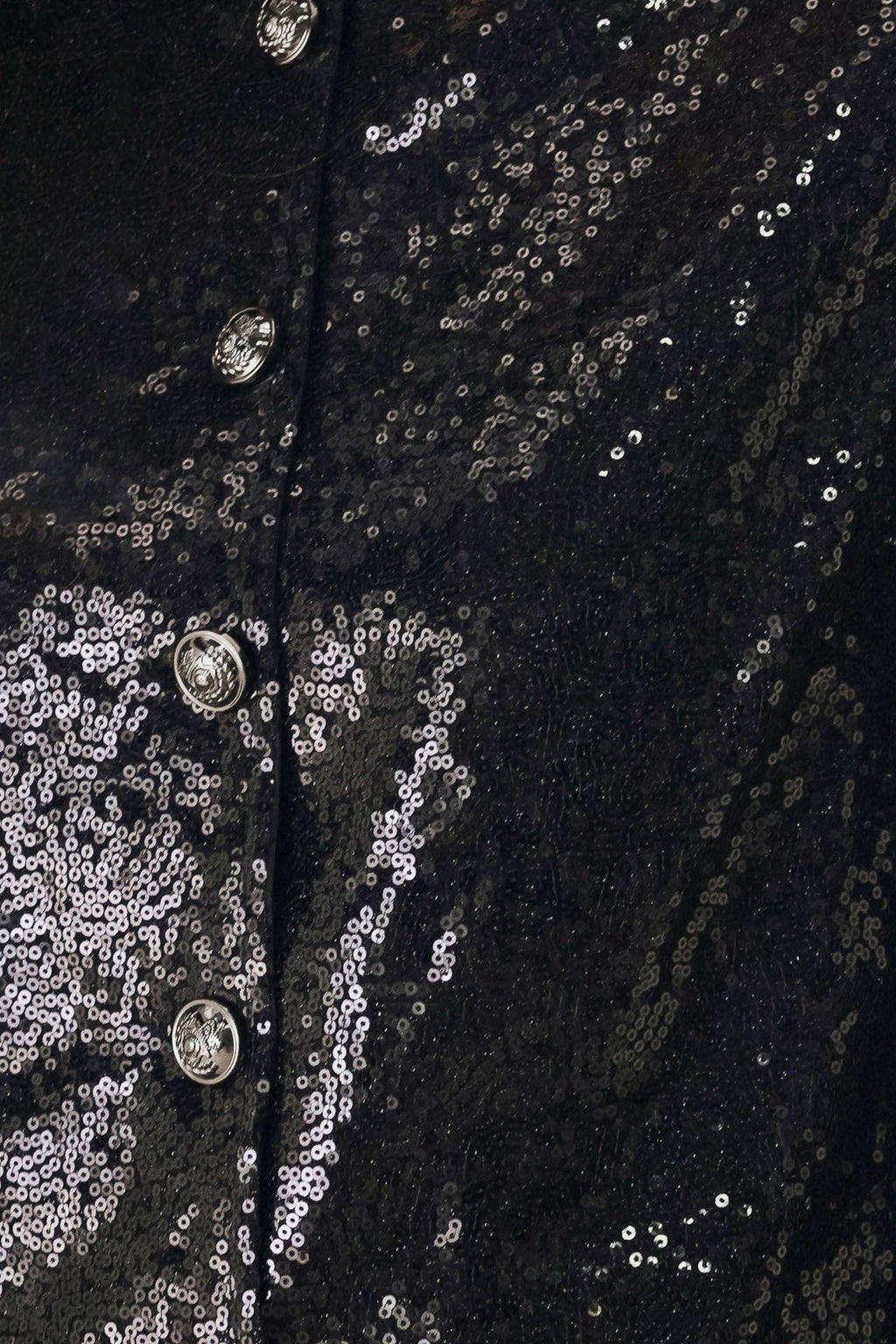 MIDNIGHT DISCO BLACK SEQUIN CROPPED JACKET