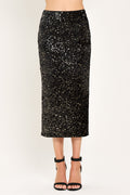 MIDNIGHT EDIT BLACK STATEMENT SKIRT