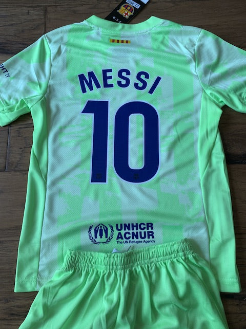 Lionel Messi Barcelona 3rd Soccer Jersey Kids Toddler & Youth Sizes