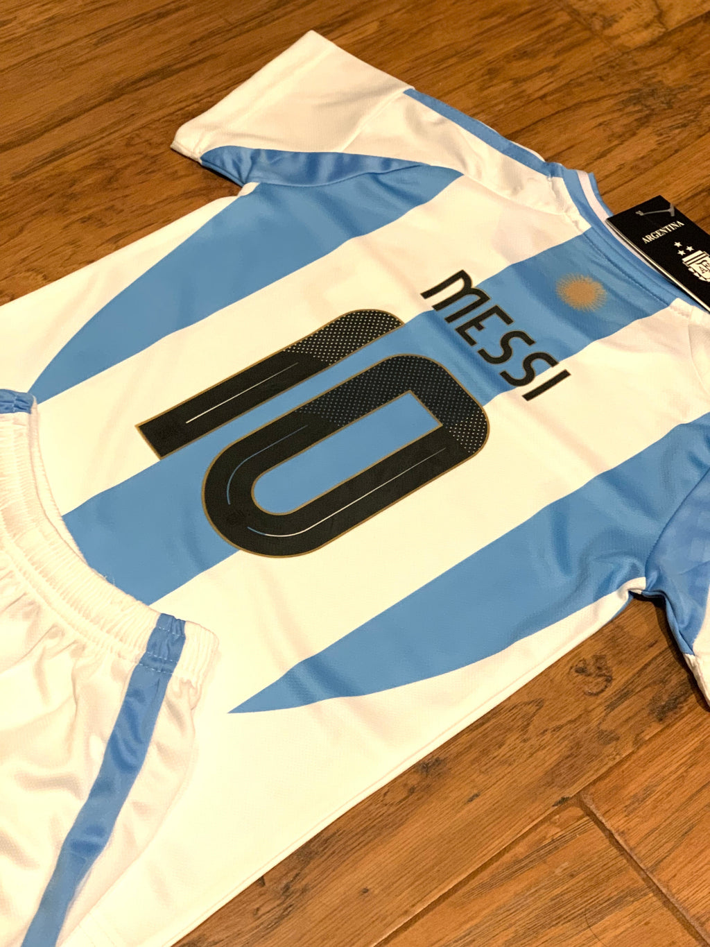 Lionel Messi Kids Soccer Argentina Home Jersey Set Youth & Toddler Sizes