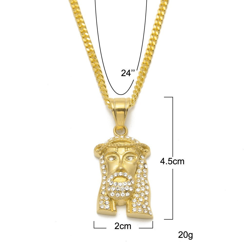 Hip Hop Winged Angel Pendant Necklace