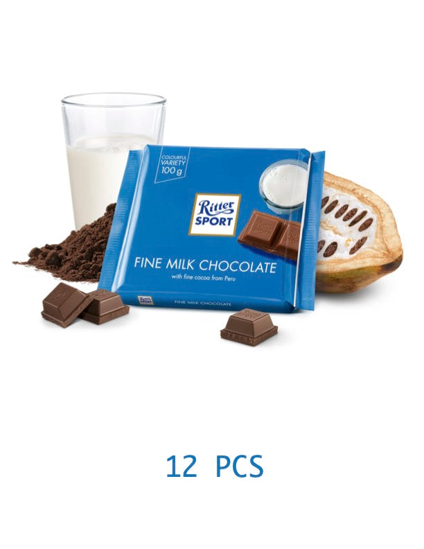 RITTER SPORT Fine Extra Dark Chocolate 12 pack