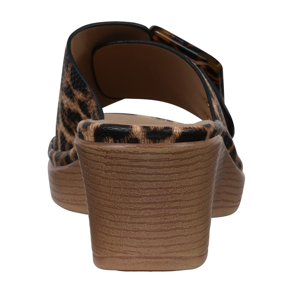Women's Teri Leopard Wedge Sandals