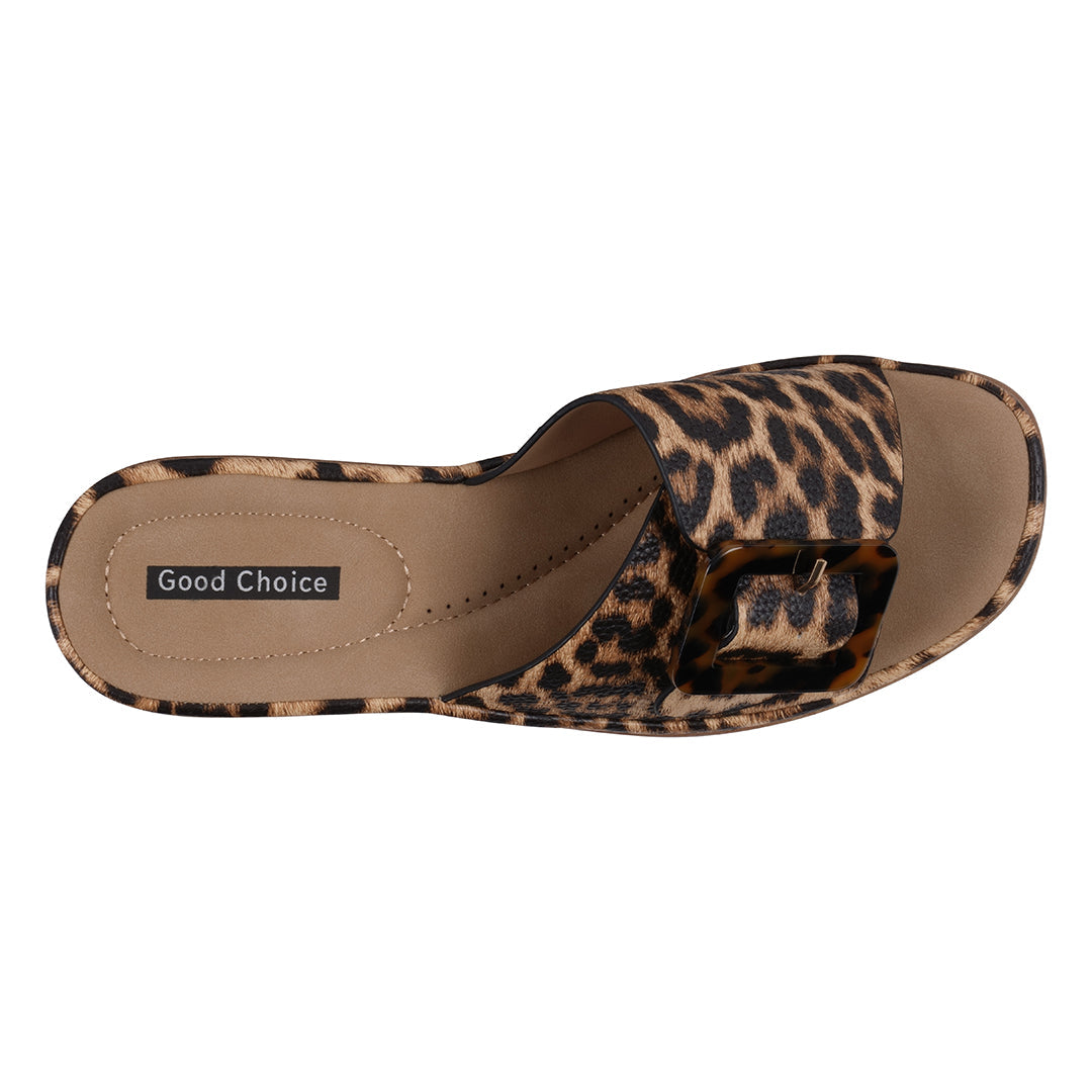 Women's Teri Leopard Wedge Sandals