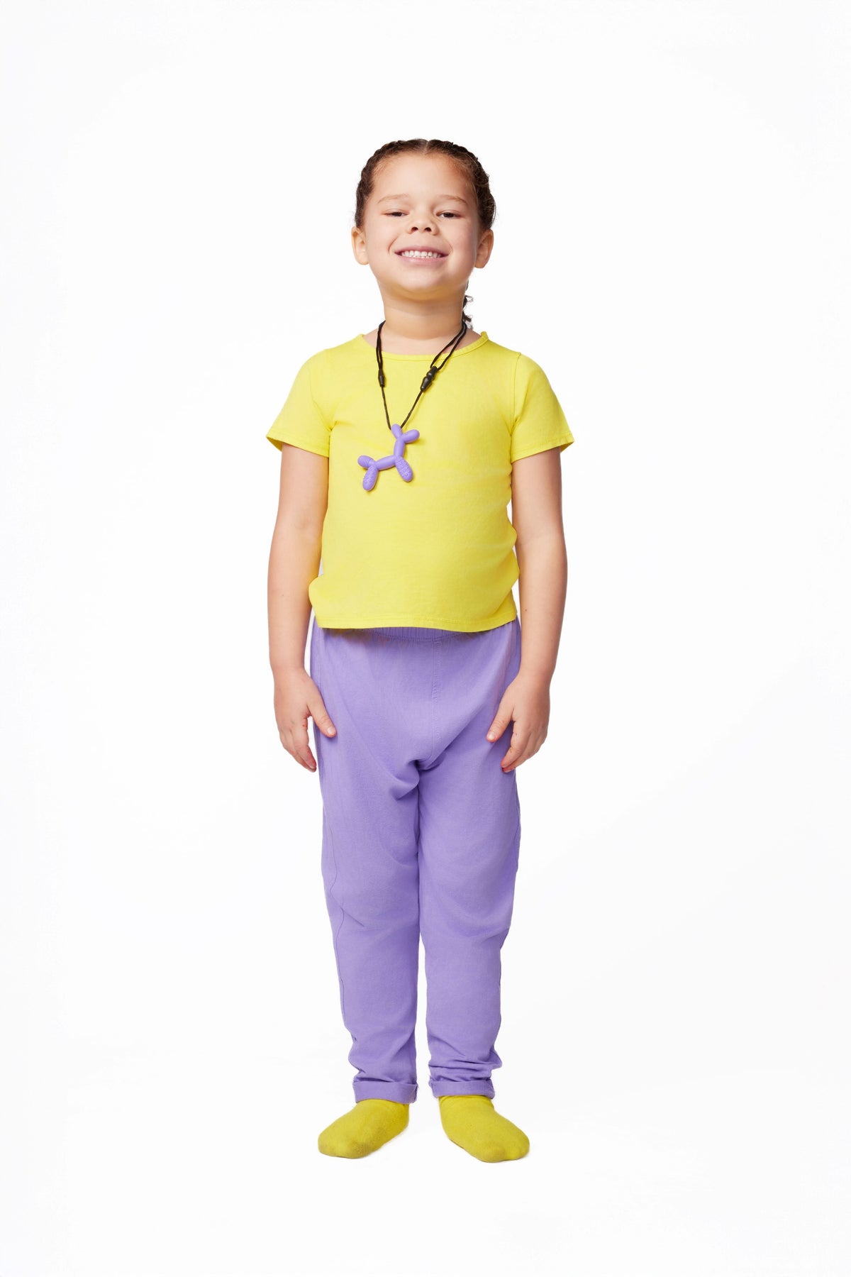 The Everday Sensory Friendly Yellow Tee w Chewy Necklace-- *actual chewy necklace design may vary, but color will match tee*