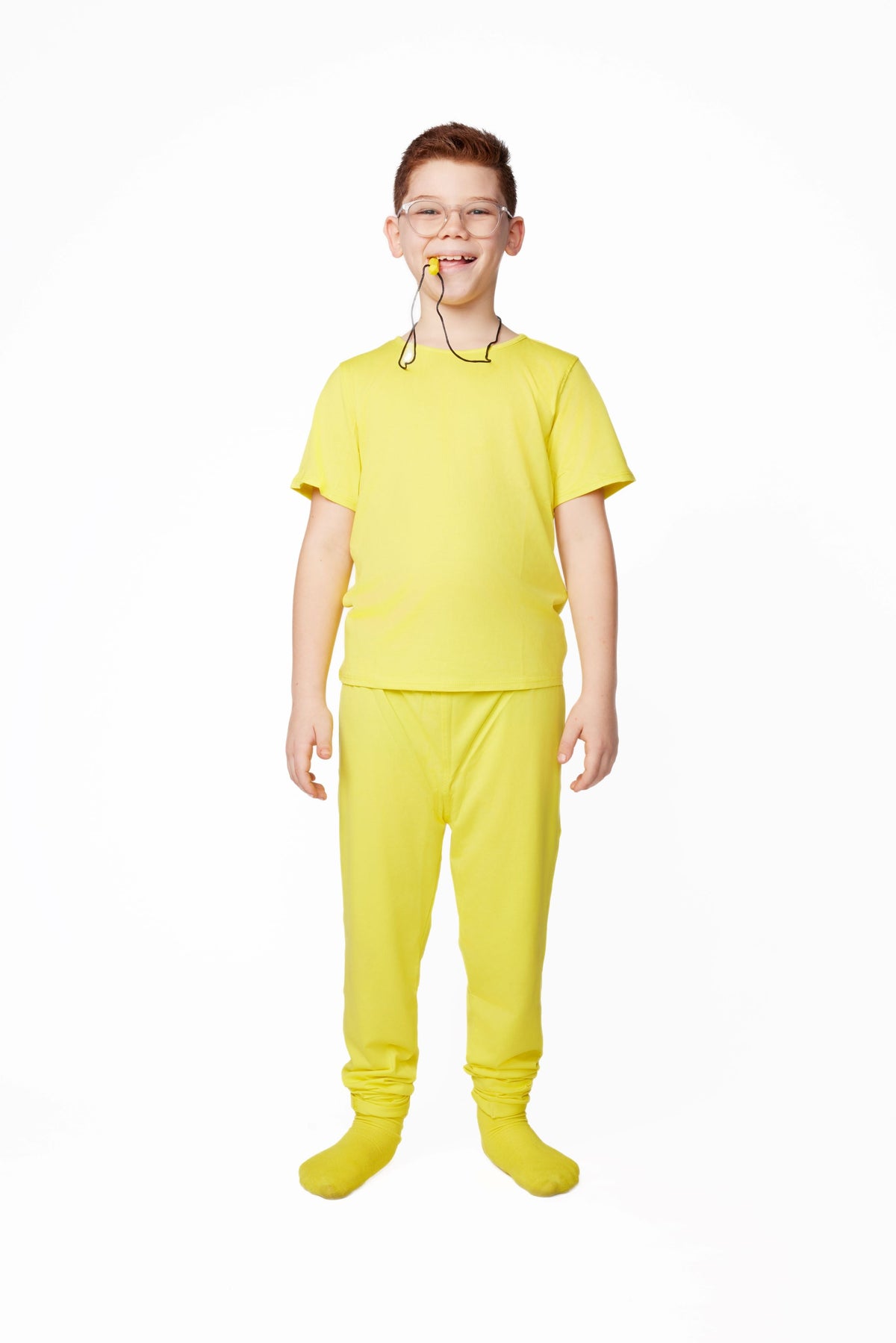 The Everday Sensory Friendly Yellow Tee w Chewy Necklace-- *actual chewy necklace design may vary, but color will match tee*