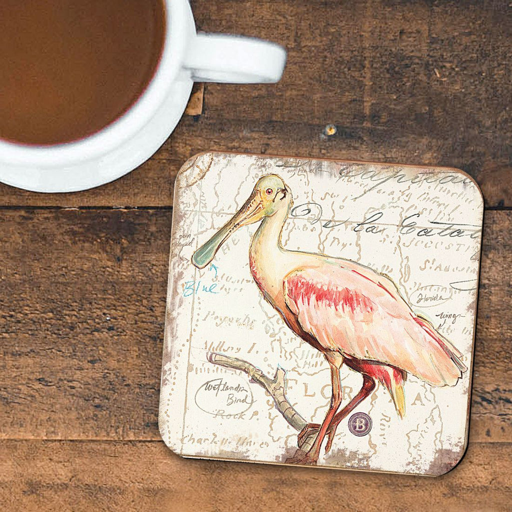 Bird Wooden Cork Coasters Gift Set of 4 by Nature Wonders - Nature Wildlife Decor  - 8198624C-S4