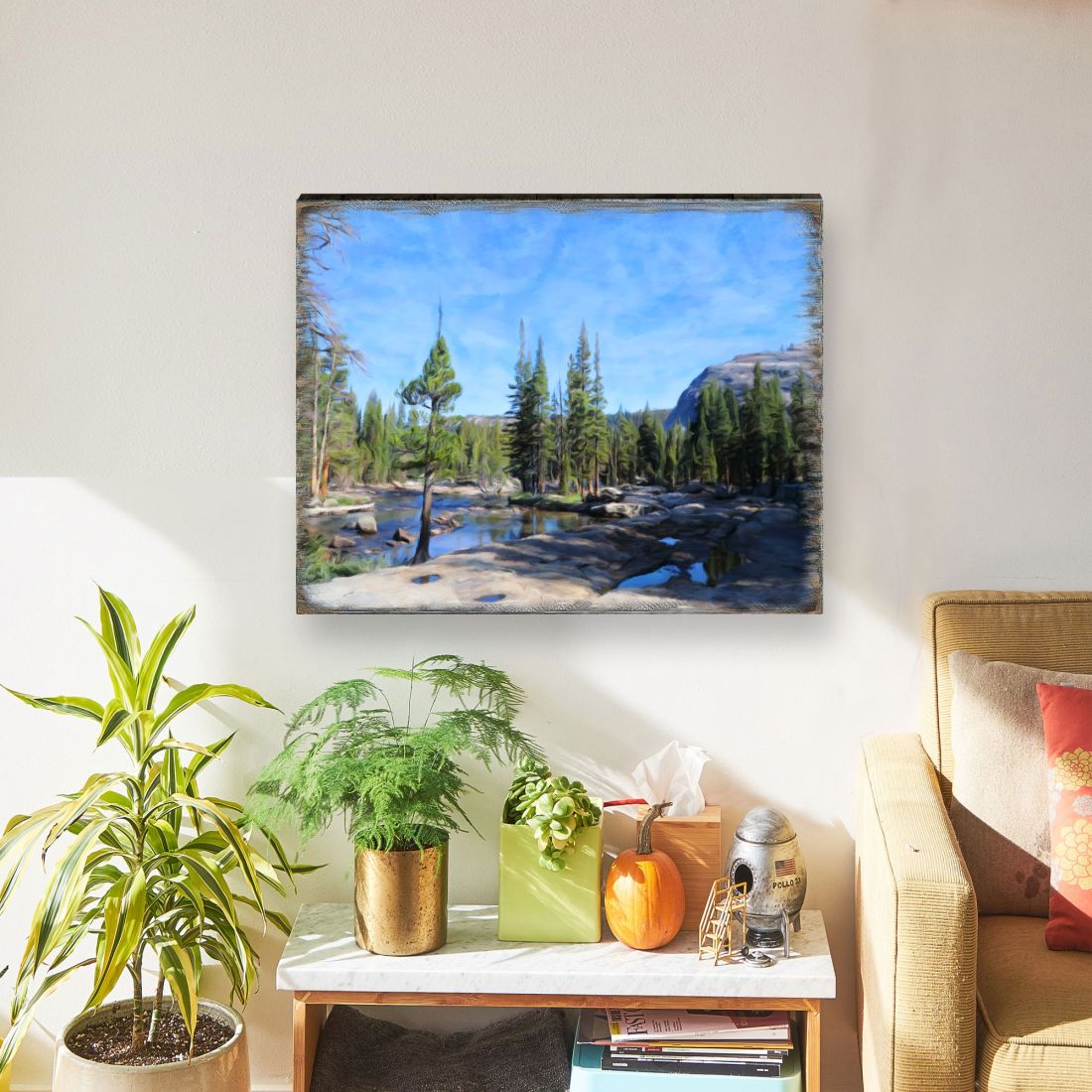 In the Mountains Art Wooden Wall Art by Nature Wonders - Nature Wildlife Decor  - 95404B