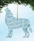 Wolf Shaped Wooden Rustic Ornaments Set of 3 99227