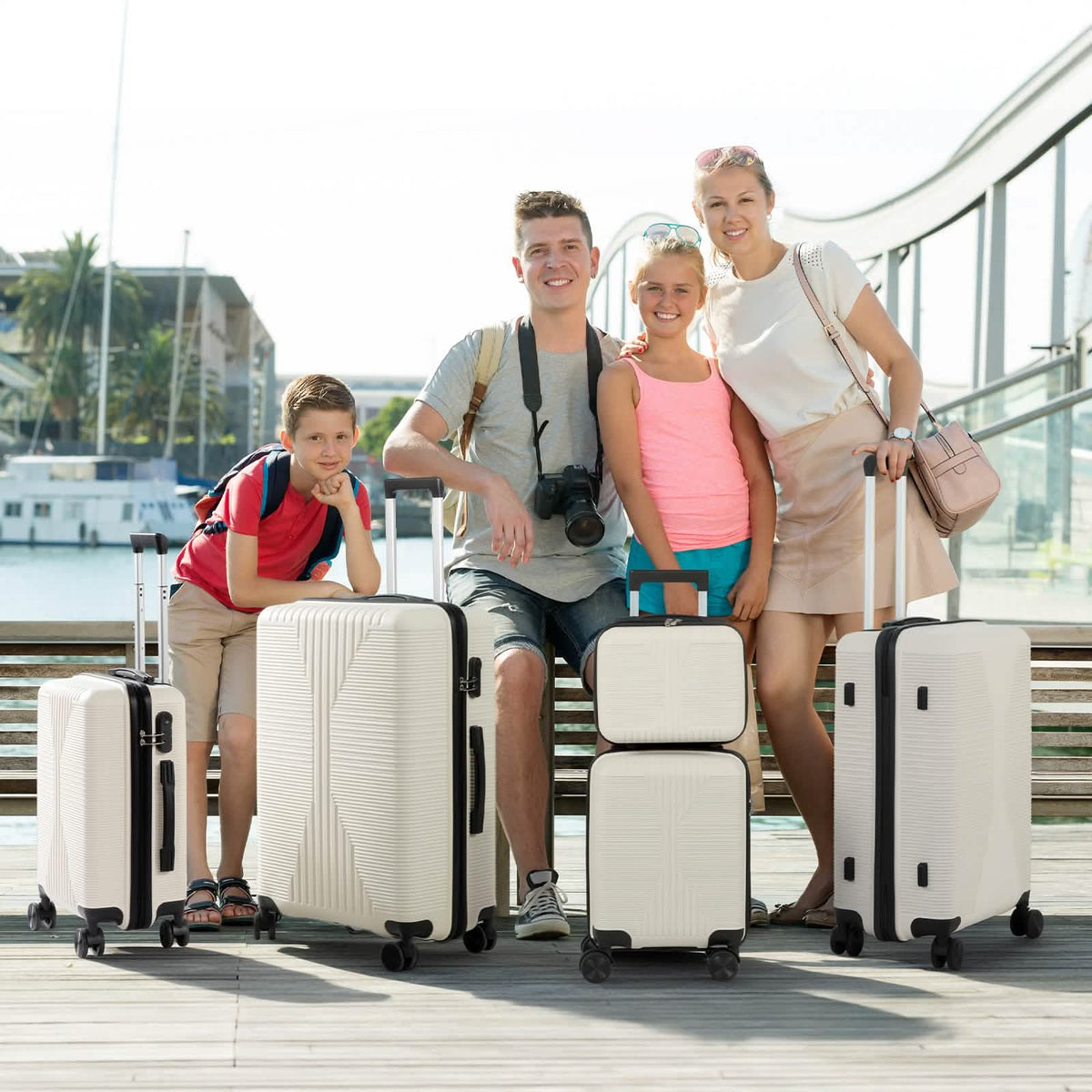 5-Piece Lightweight Luggage Set with Lock – 12/16/20/24/28 Inch