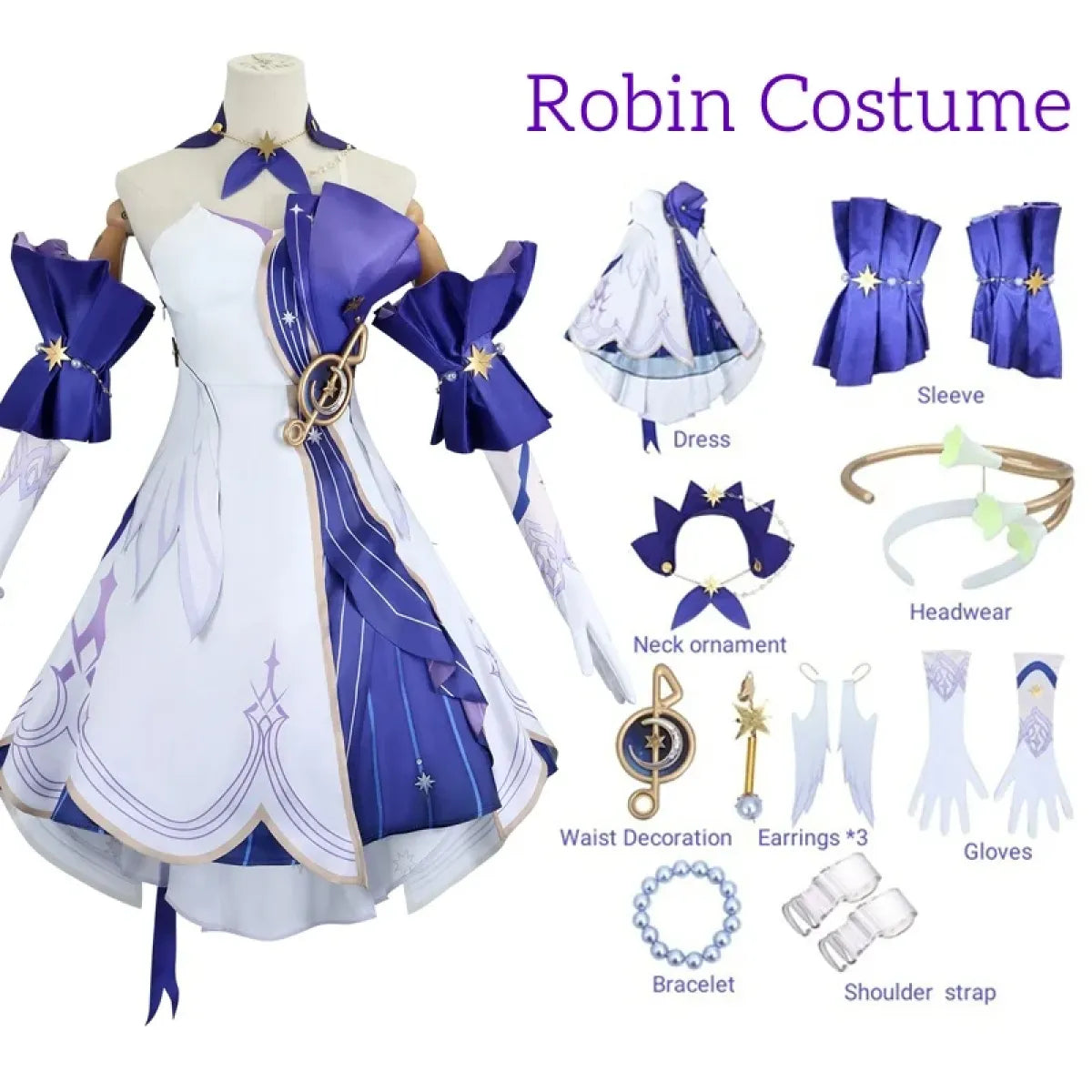 Honkai Star Rail March 7th Cosplay Costume with Wig & Accessories