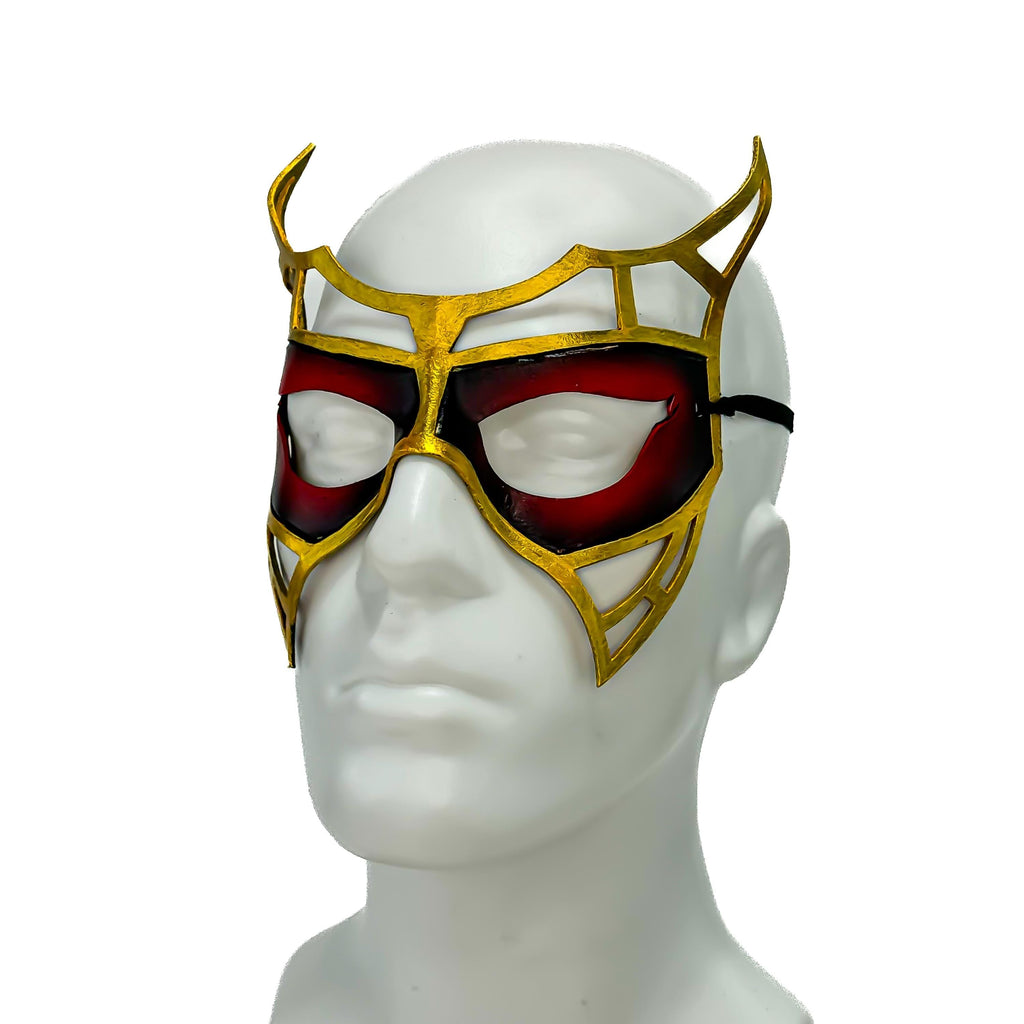 Red Royalty Handmade Genuine Leather Mask