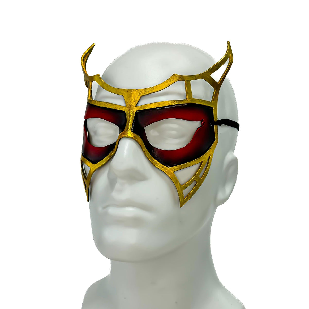 Red Royalty Handmade Genuine Leather Mask