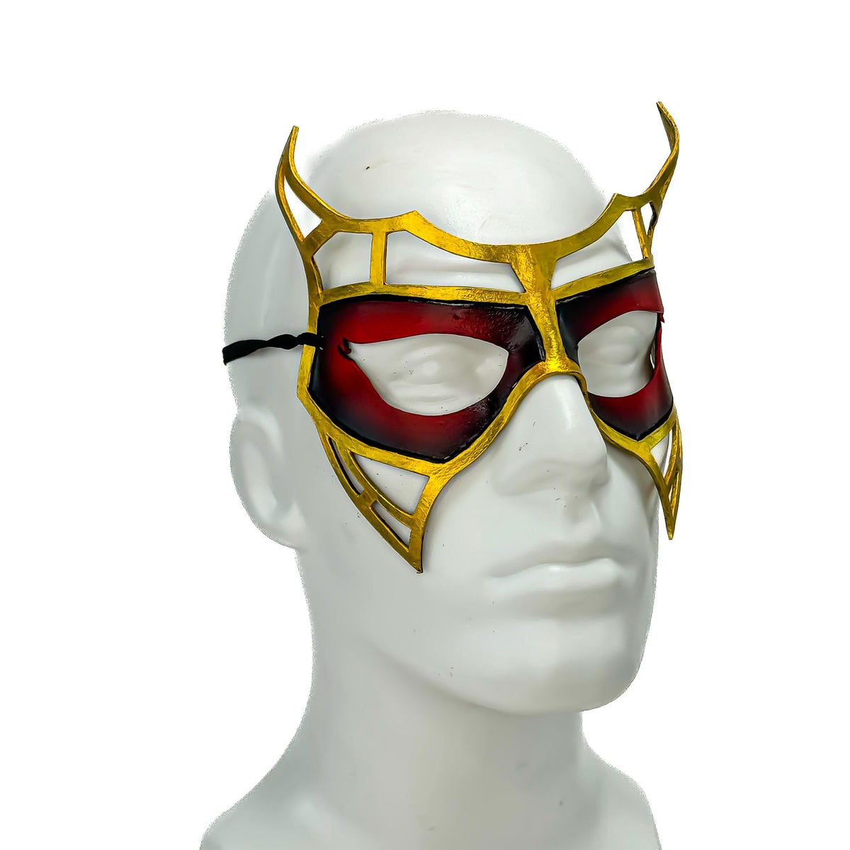 Red Royalty Handmade Genuine Leather Mask