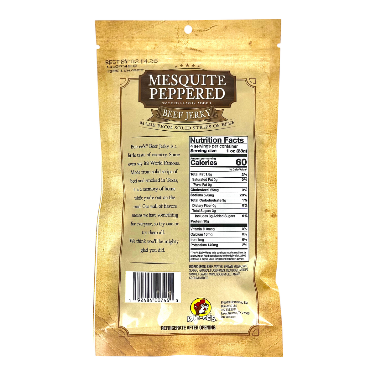 Mesquite Peppered Beef Jerky
