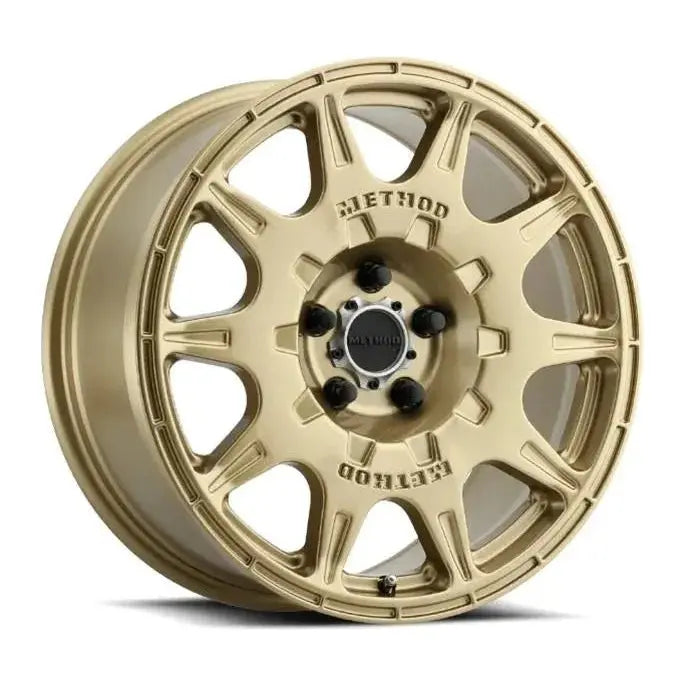 Method MR502 RALLY 17x8 +38mm Offset 5x4.5 67.1mm CB Gold Wheel