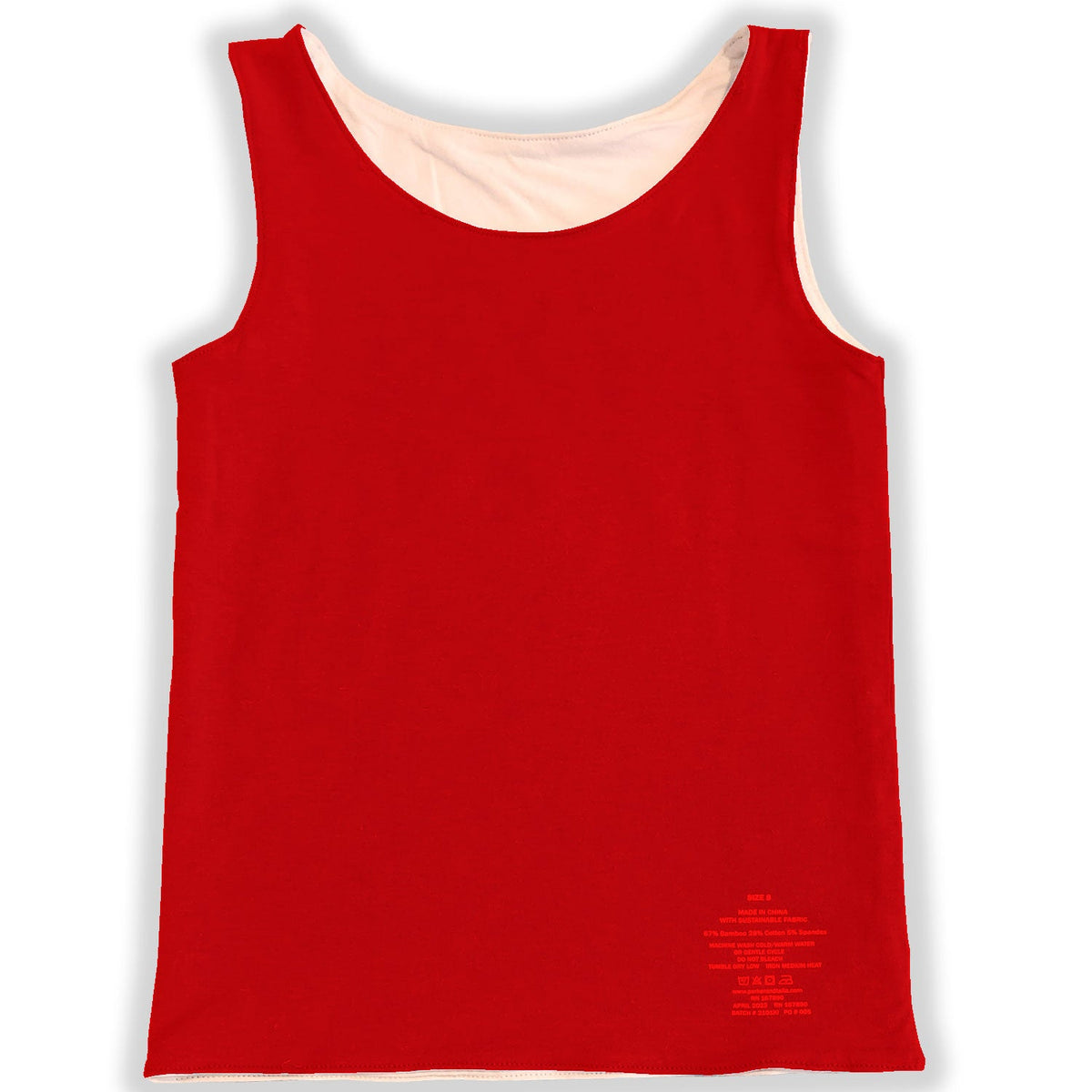The Sensory Compression Comfort Reversible Tank - Red/White
