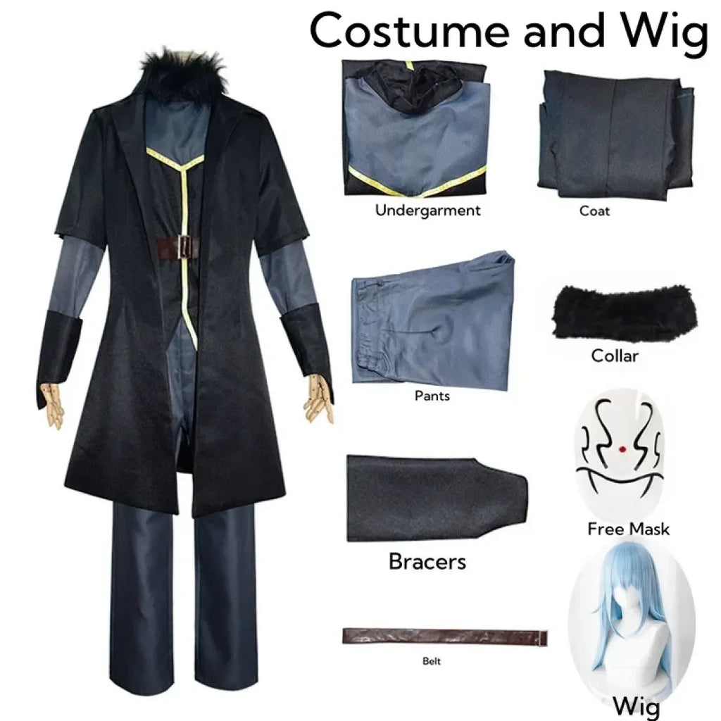 Rimuru Tempest Cosplay Costume – Reincarnated as a Slime Wig & Mask