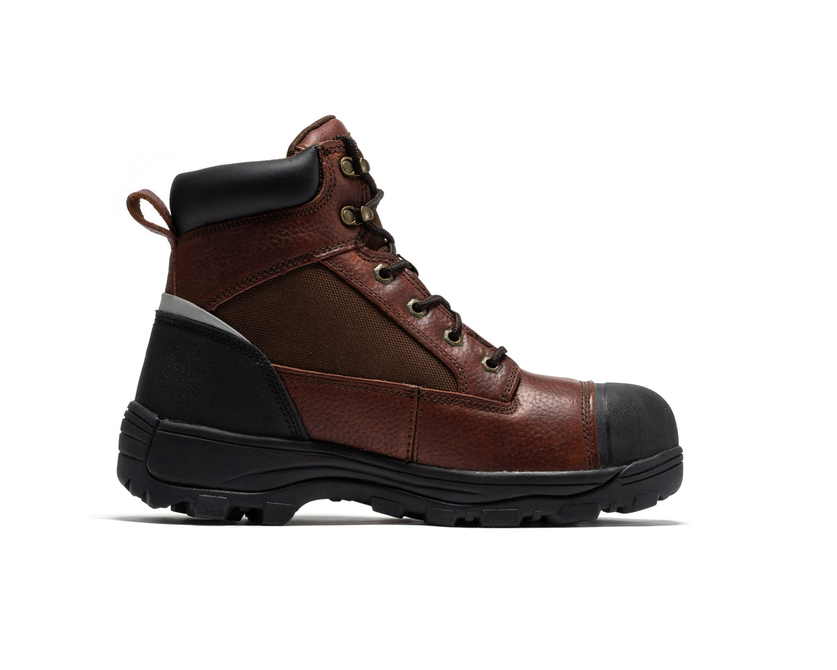 ROCKROOSTER Daviston 6 inch Brown Composite Toe Waterproof Work Boots AT872
